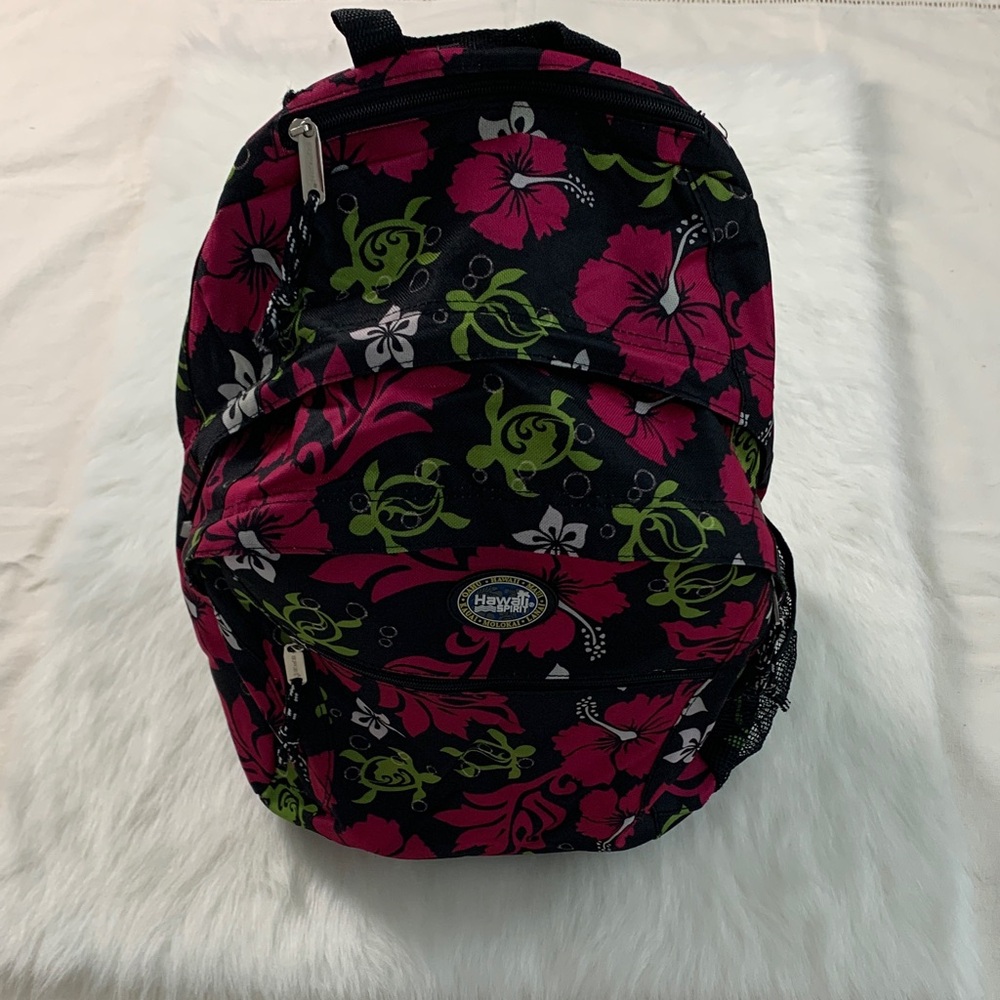 Floral Backpack - Pink and Green